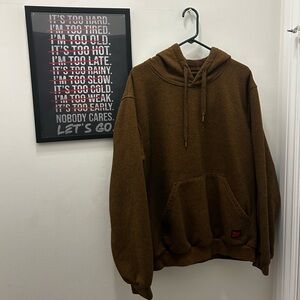 Tough Duck Brown Pullover Work Hoodie